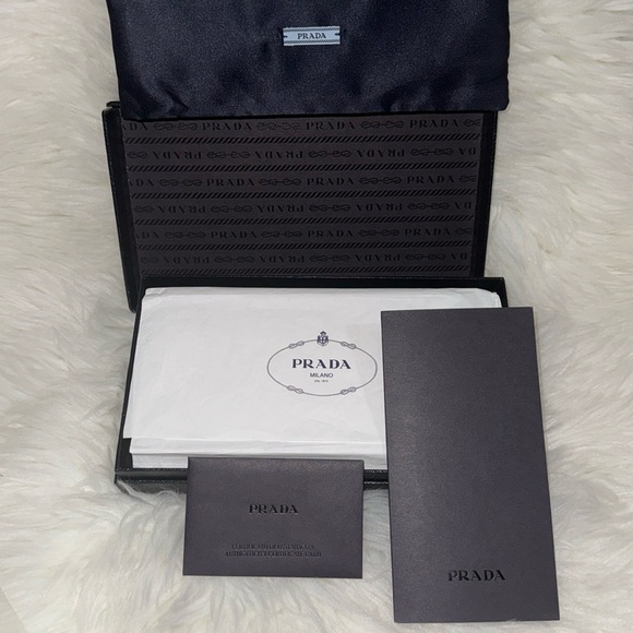 PRADA 1M1349 Saffiano Leather Long Snap Wallet Beige - Picture 3 of 17